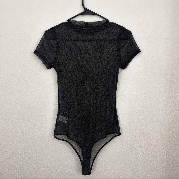 Mesh Bodysuit Black Glitter - Picture 3 of 3